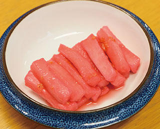 オウミ木イチゴの甘酢漬け大根