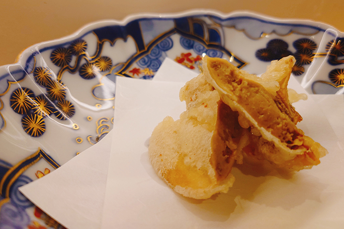 料理：カラス貝の天ぷら